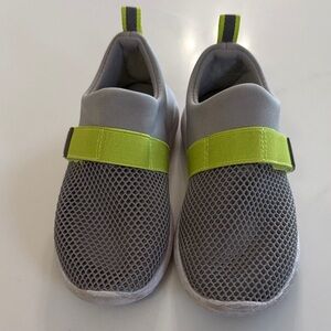 Cat & Jack Gray and Neon Green Kids Sneakers